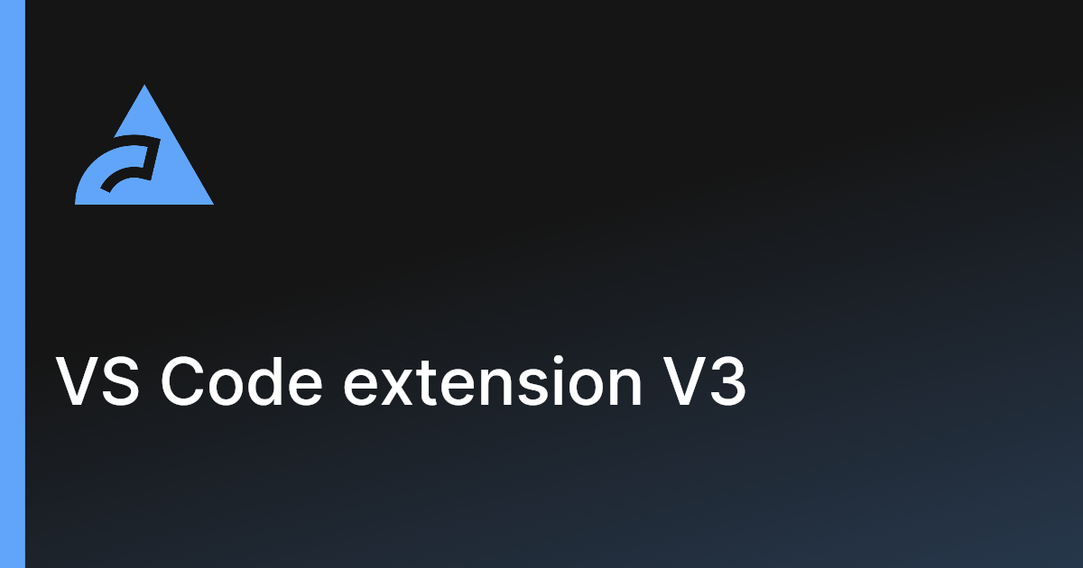 VS Code extension V3
