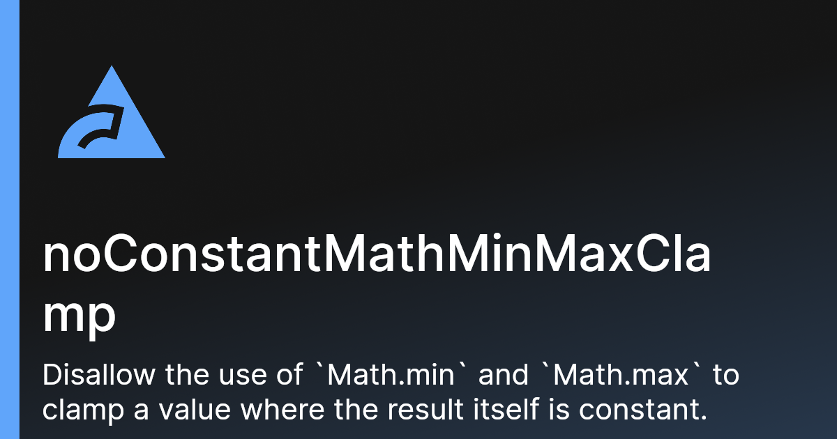 noConstantMathMinMaxClamp | Biome