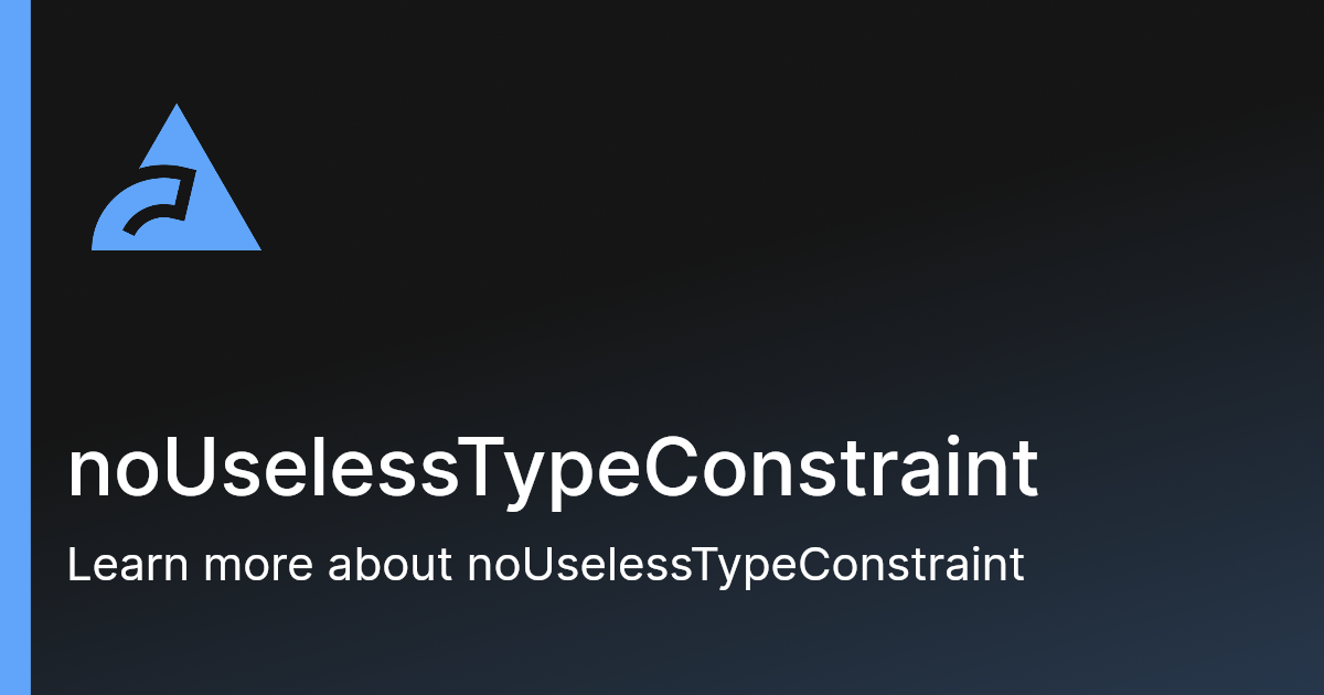 noUselessTypeConstraint | Biome