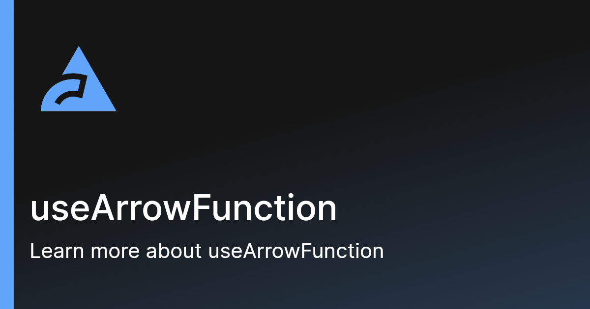 useArrowFunction | Biome